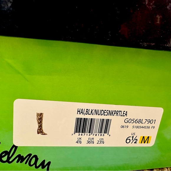 Sam Edelman Hai tall boots snakeskin print size 6.5 - Picture 2 of 2